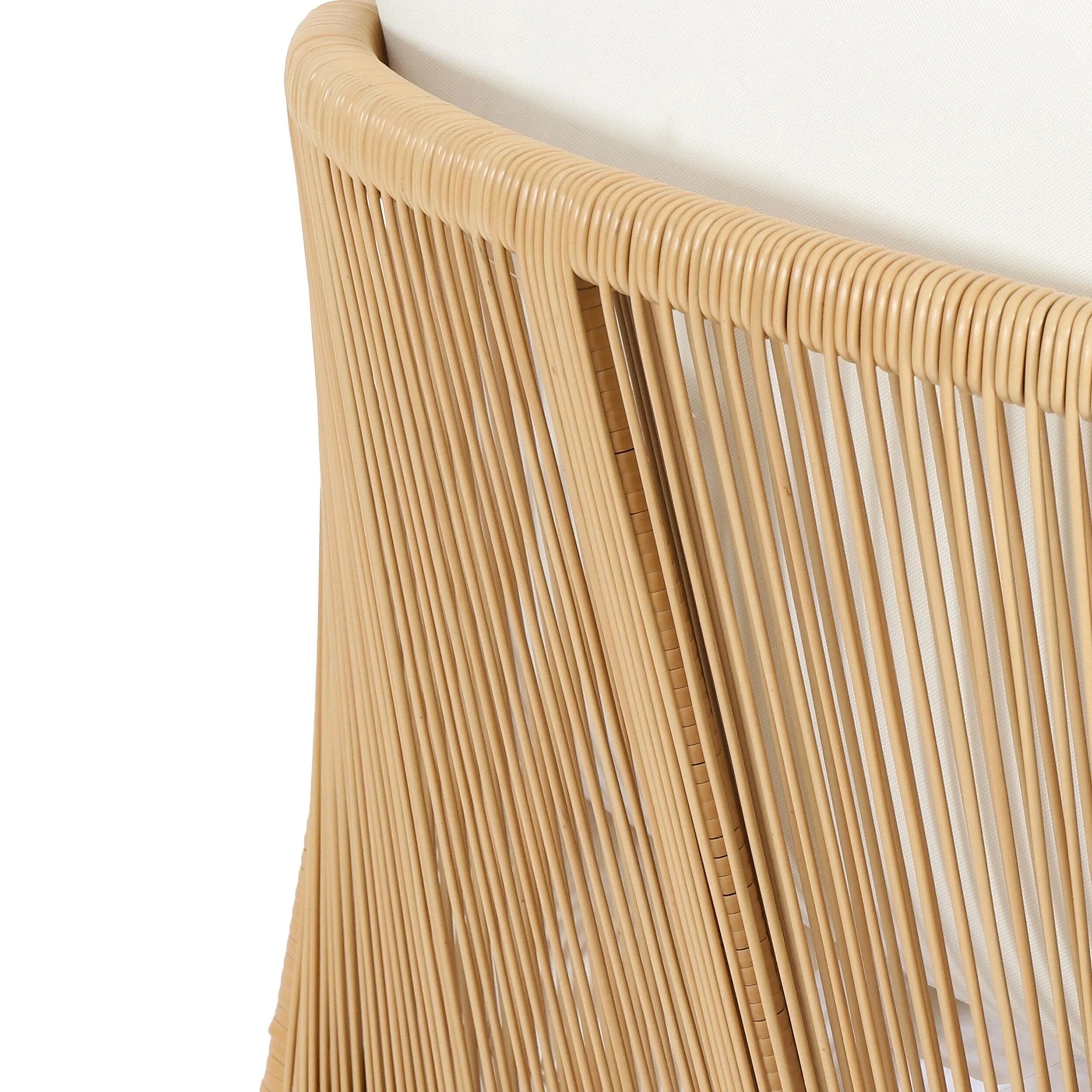 Ensemble de fauteuils de club en bois d'acacia et osier Jabe Outdoor de Christopher Knight Home