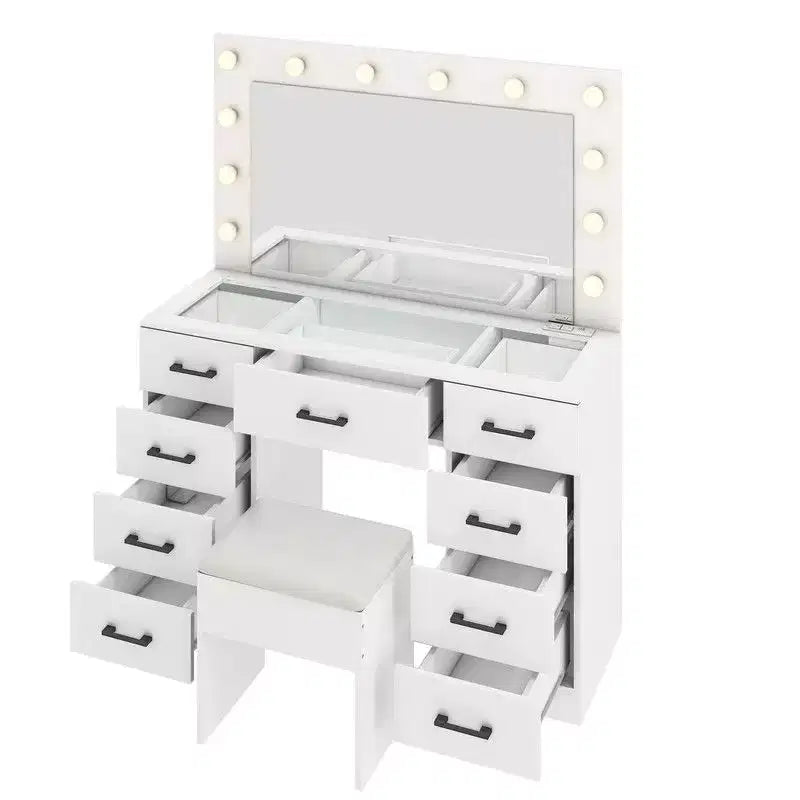 Ensemble de coiffeuse blanche