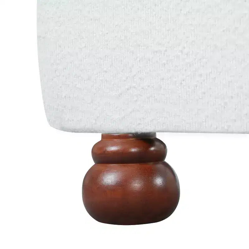 Lit rembourré en bouclette moderne en bois d'hévéa Matteo Christopher Knight Home