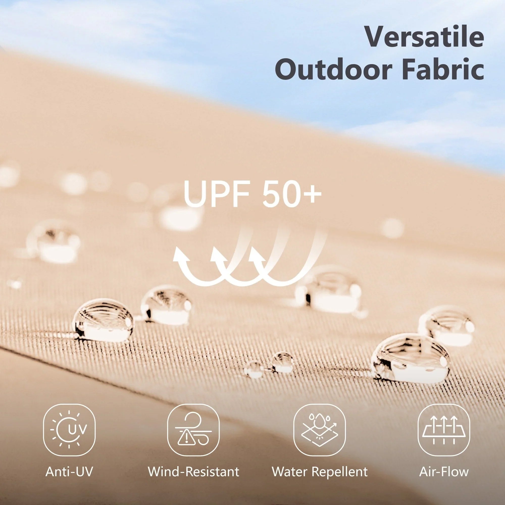 MAISON ARTS Grand Parasol Double Face de 4,5 m avec Base Incluse pour Patio