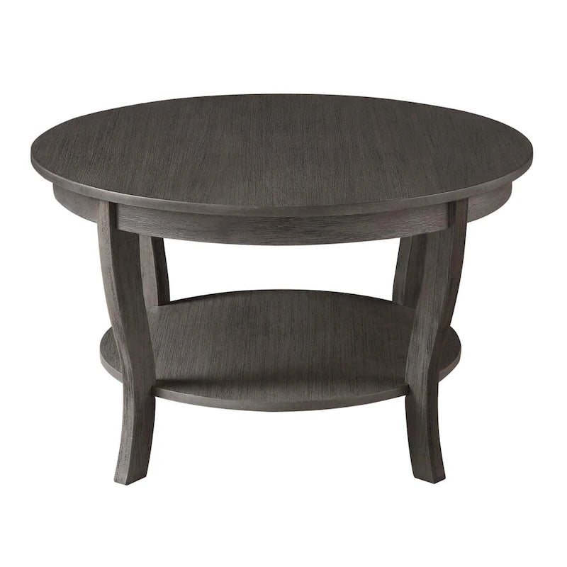 Table basse ronde avec étagère American Heritage de Convenience Concepts