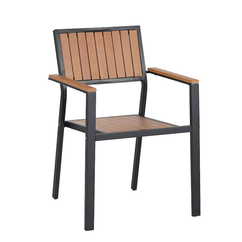 Ensemble de salle à manger d'extérieur extensible 7 pièces avec table extensible et 6 fauteuils
