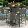 Ensemble de bar extérieur en osier Moasis 5 pièces - 5 PCS