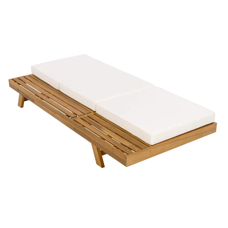 Christopher Knight Home - Ensemble de 2 chaises longues Michael en acacia pour l'extérieur