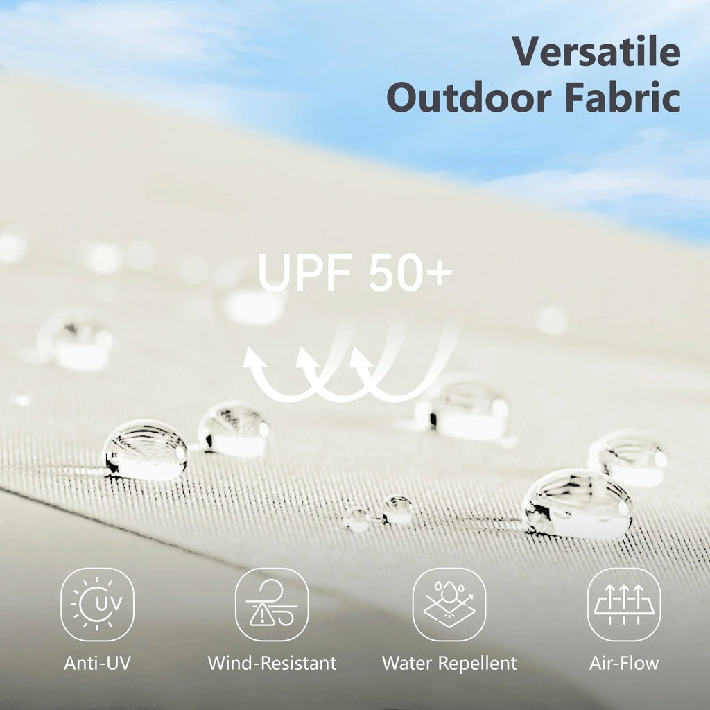 MAISON ARTS Grand Parasol Double Face de 4,5 m avec Base Incluse pour Patio