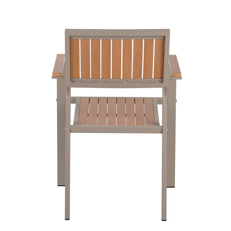Ensemble de salle à manger d'extérieur extensible 7 pièces avec table extensible et 6 fauteuils