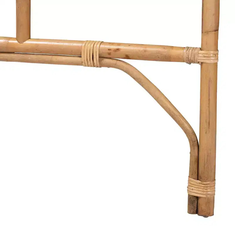 Tête de lit en rotin naturel, marron