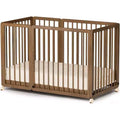Lit convertible JOYMOR 8 en 1, incluant 2 matelas, se transforme en berceau, lit bébé intermédiaire, lit bébé pleine grandeur, lit de repos, lit d'enfant et parc.