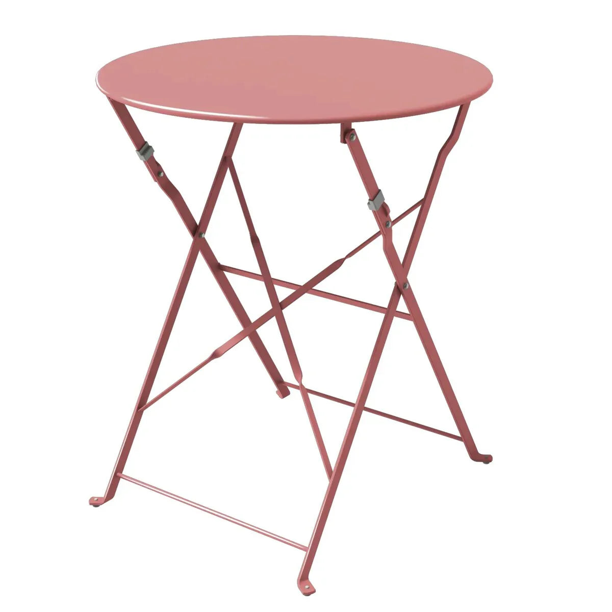 Ensemble bistrot pliant en métal 3 pièces, salon de conversation intérieur/extérieur résistant aux intempéries pour patio, cour, jardin