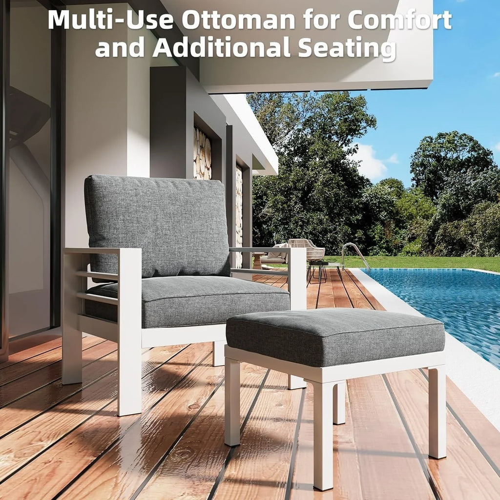 AECOJOY Ensemble de 7 Meubles de Jardin en Aluminium pour Extérieur