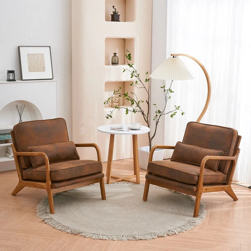 Fauteuil d'appoint rembourré Mid-Century Modern