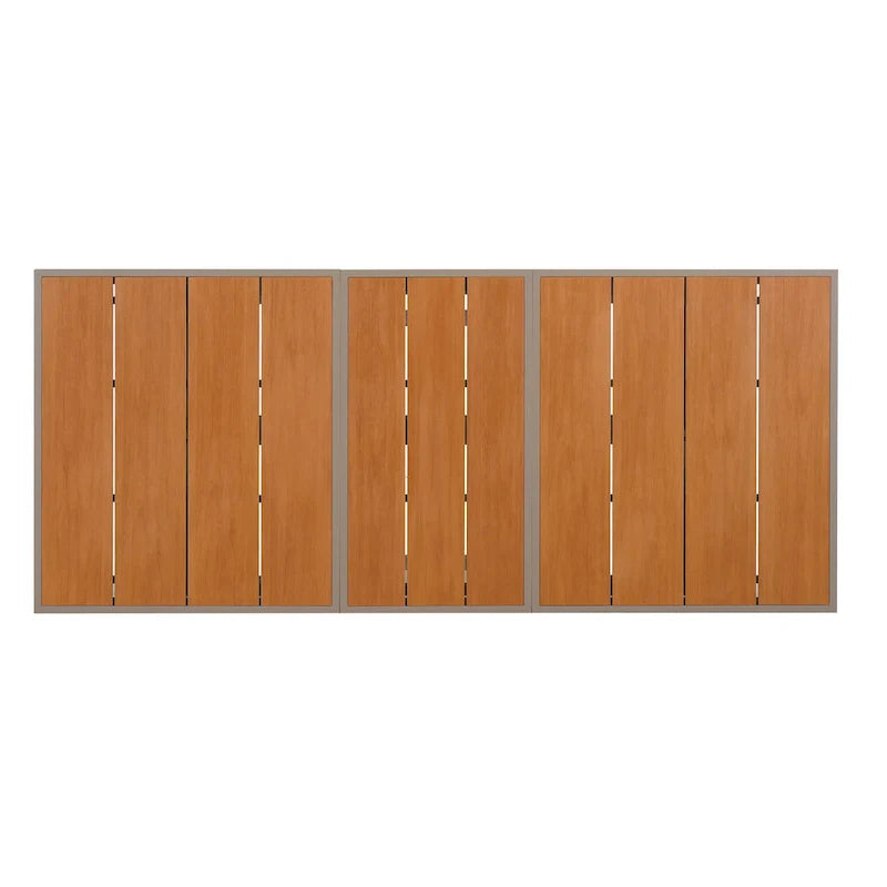 Ensemble de salle à manger d'extérieur extensible 7 pièces avec table extensible et 6 fauteuils
