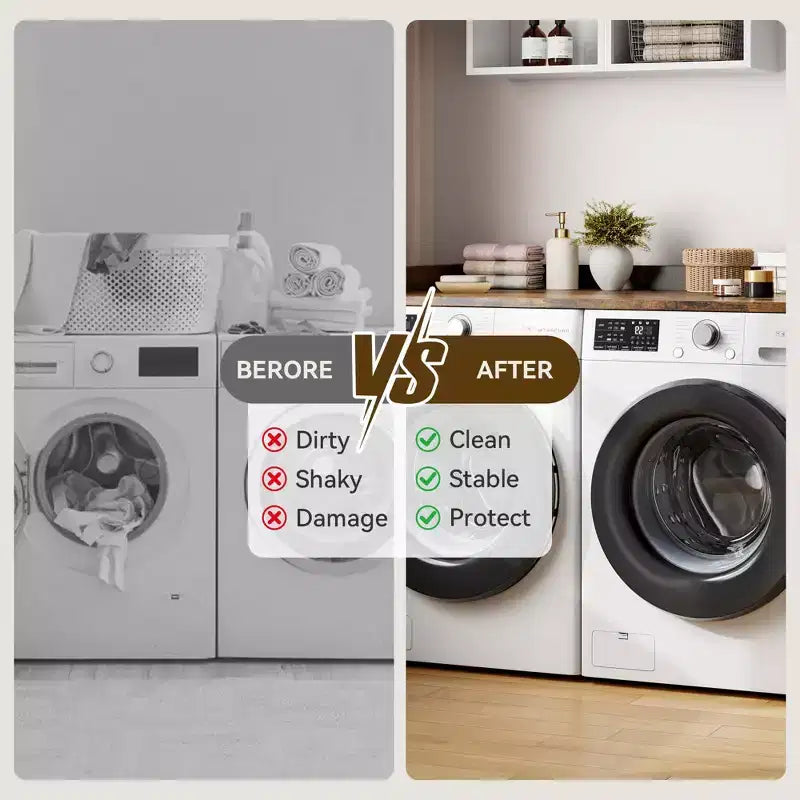 Comptoir pour lave-linge-sécheuse, dessus de machine à laver avec bord surélevé et tapis antidérapant pour le rangement des paniers à linge et l'organisation de la buanderie