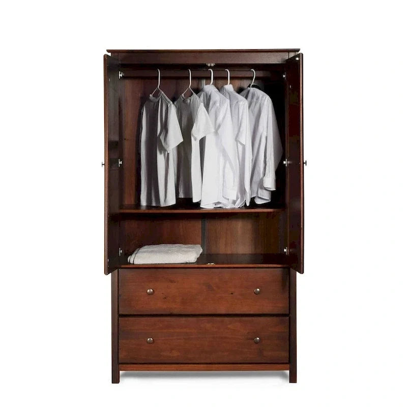 Armoire 2 portes en bois massif - 41x72x22