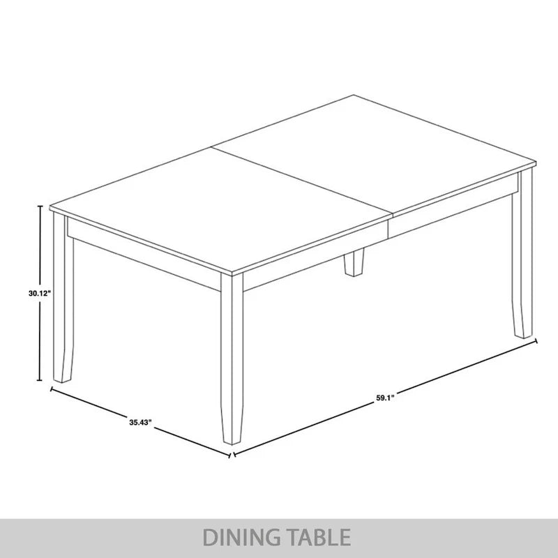 Ensemble de salle à manger classique 7 pièces en bois CraftPorch