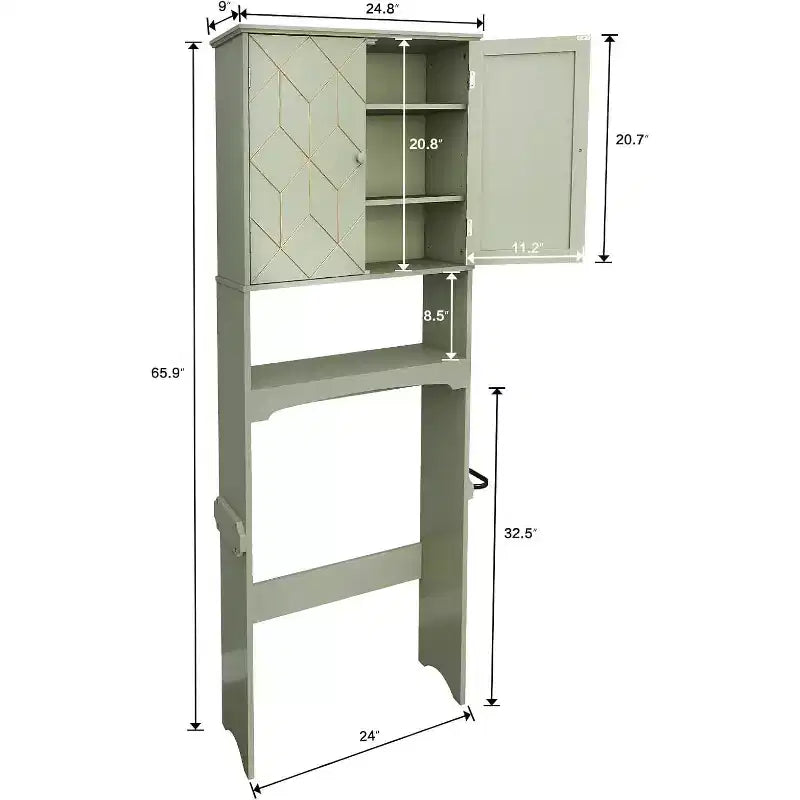 Meuble de rangement pour WC, étagère WC.
