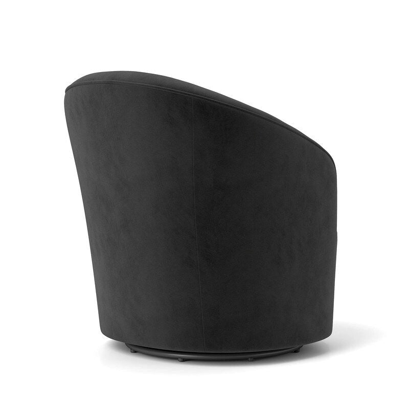 Fauteuil pivotant à 360 degrés en velours moderne SEYNAR avec dossier capitonné (lot de 2)
