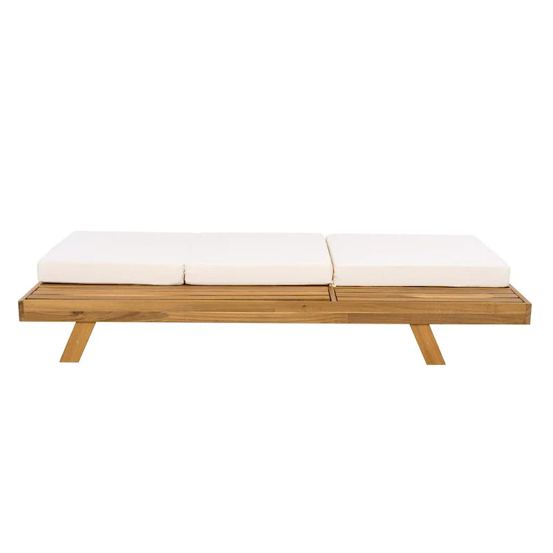 Christopher Knight Home - Ensemble de 2 chaises longues Michael en acacia pour l'extérieur