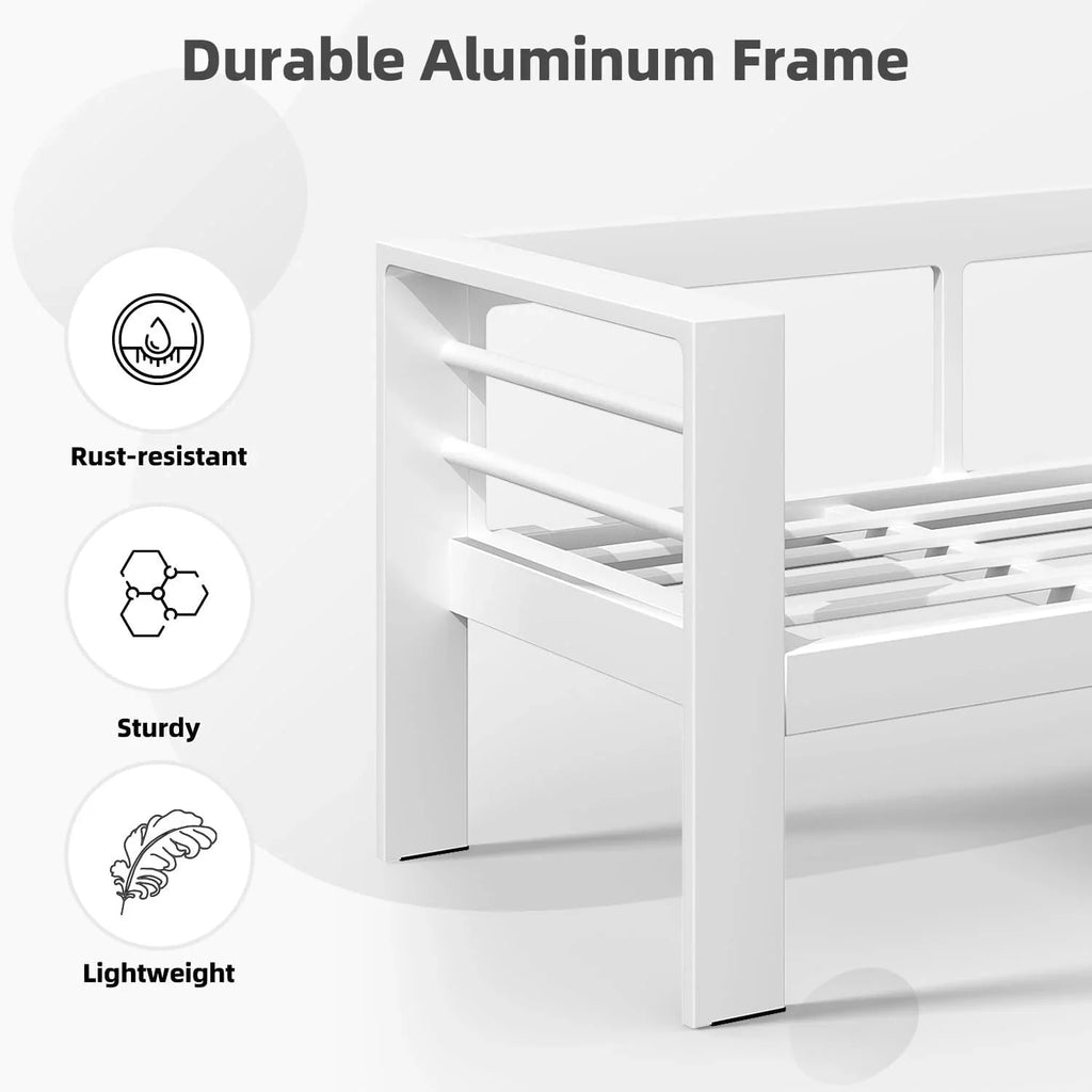 AECOJOY Ensemble de 7 Meubles de Jardin en Aluminium pour Extérieur