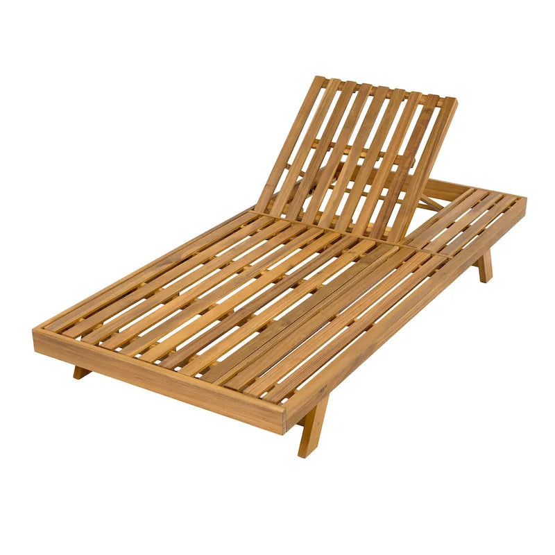 Christopher Knight Home - Ensemble de 2 chaises longues Michael en acacia pour l'extérieur