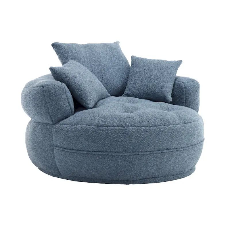 Fauteuil paresseux rond – Blanc/Bleu/Gris/Jaune/Orange/Rouge rosé/Bleu marine/Vert, Siège simple et double