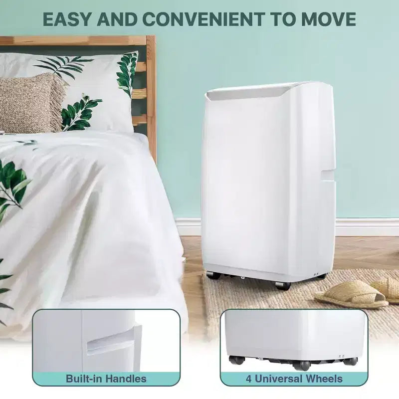 Climatiseur Portable de 14 000 BTU, Refroidit Jusqu'à 70 m², Unité de Climatisation Portable avec Déshumidificateur