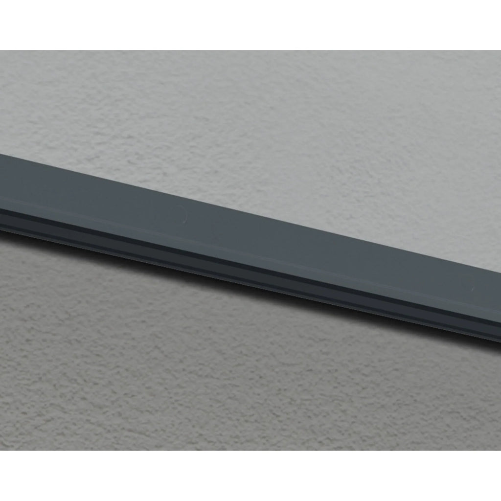 Auvent Sophia gris transparent pour portes et fenêtres de 0,9 m
