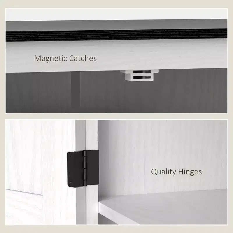 HOMCOM Armoire de garde-manger de ferme de 183 cm avec portes de grange, meuble de rangement de cuisine haut avec étagères réglables et tiroir