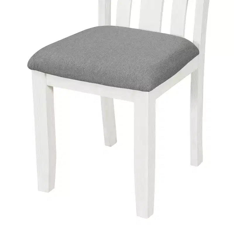 Ensemble de salle à manger extensible de style ferme pour 6 personnes, table rectangulaire et 6 chaises rembourrées