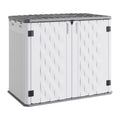 Armoire de rangement d'extérieur, Abri de rangement extérieur en résine étanche, pour poubelles