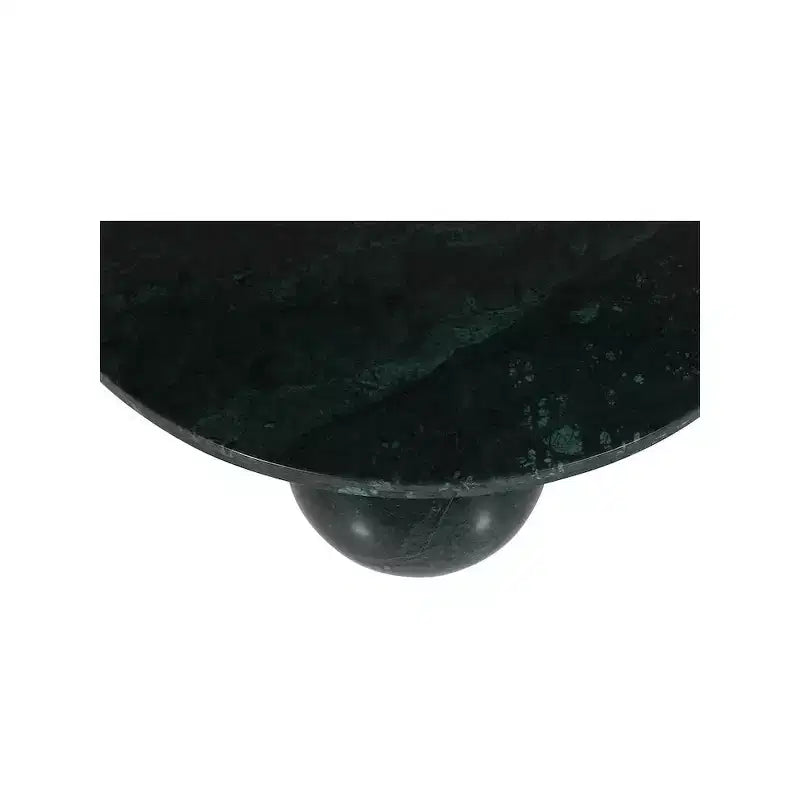 Table basse ronde en marbre avec pieds sphériques, multicolore, 4-6 places