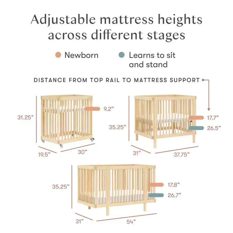 Lit de bébé convertible Babyletto Pogo 8-en-1 avec kits de conversion toutes étapes