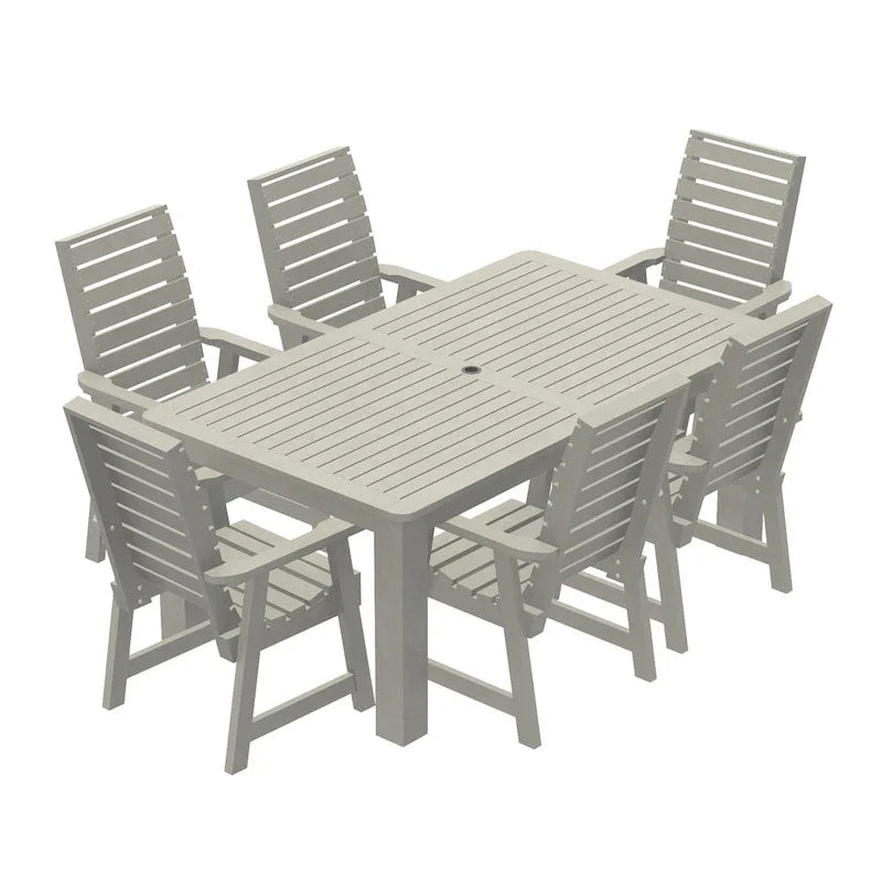 Ensemble de salle à manger d'extérieur 7 pièces HIGHWOOD PROFESSIONAL 42x72