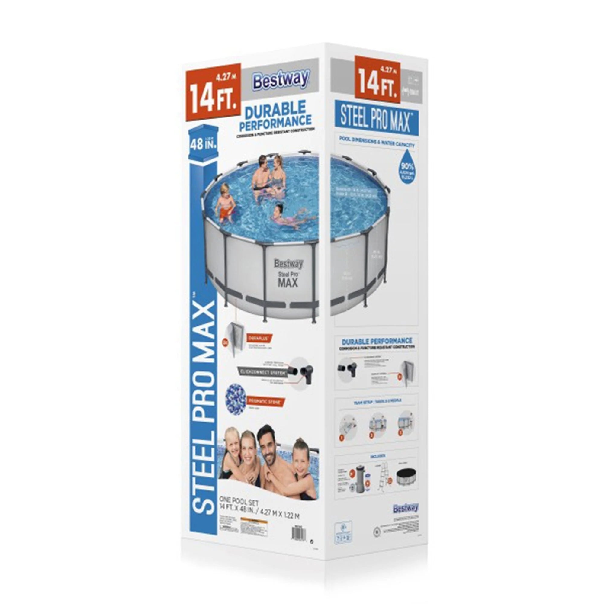 Piscine hors sol ronde Bestway Steel Pro MAX avec pompe et bâche