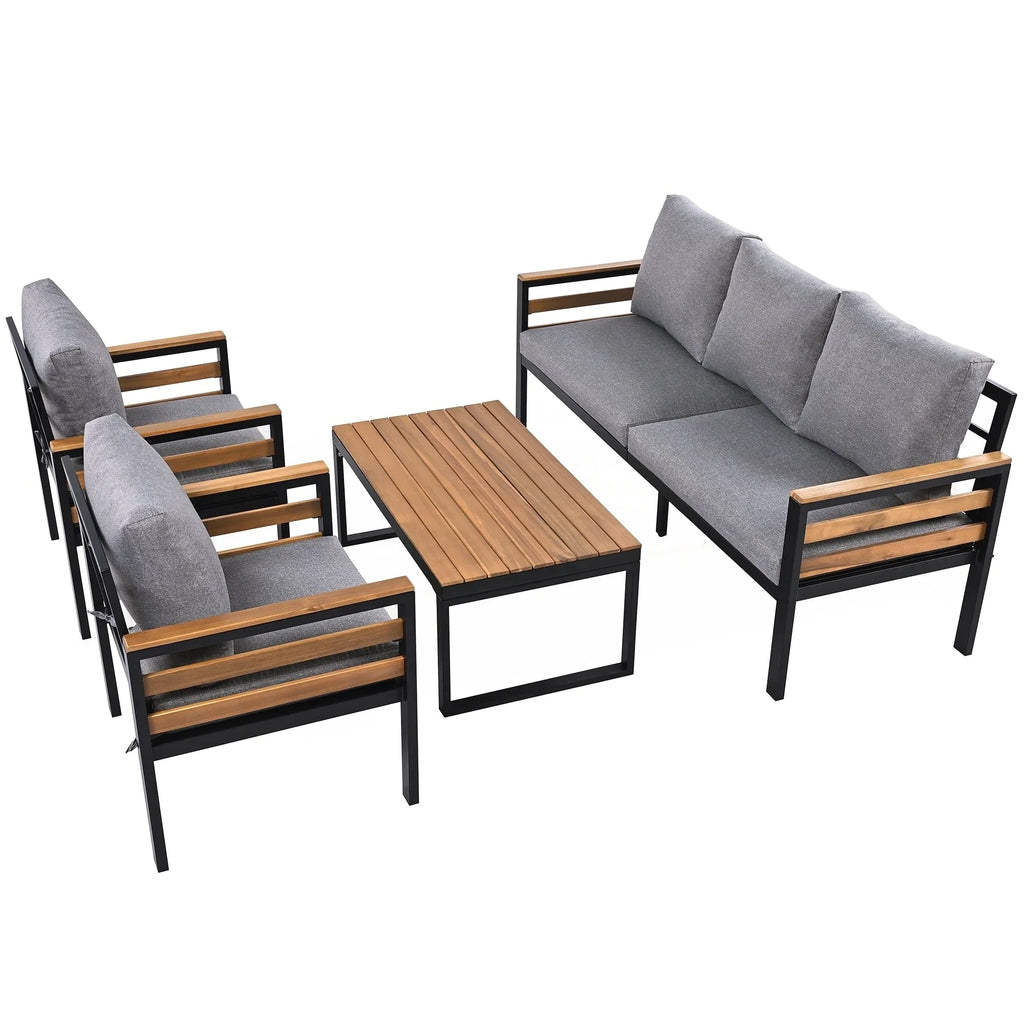 Ensemble de canapé de jardin 4 pièces