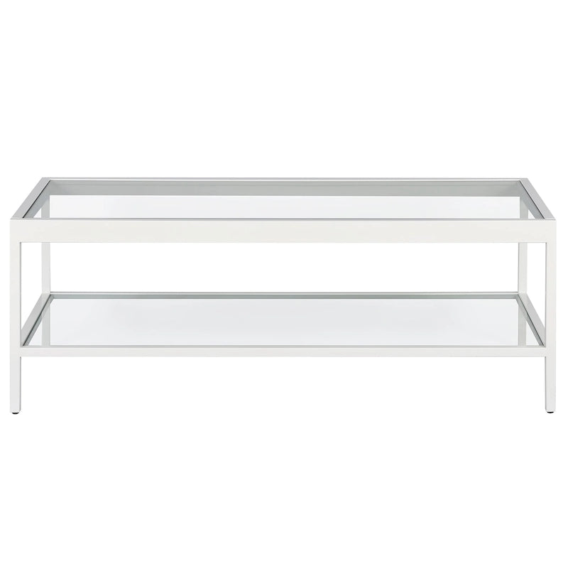 Table basse Alexis en métal et verre