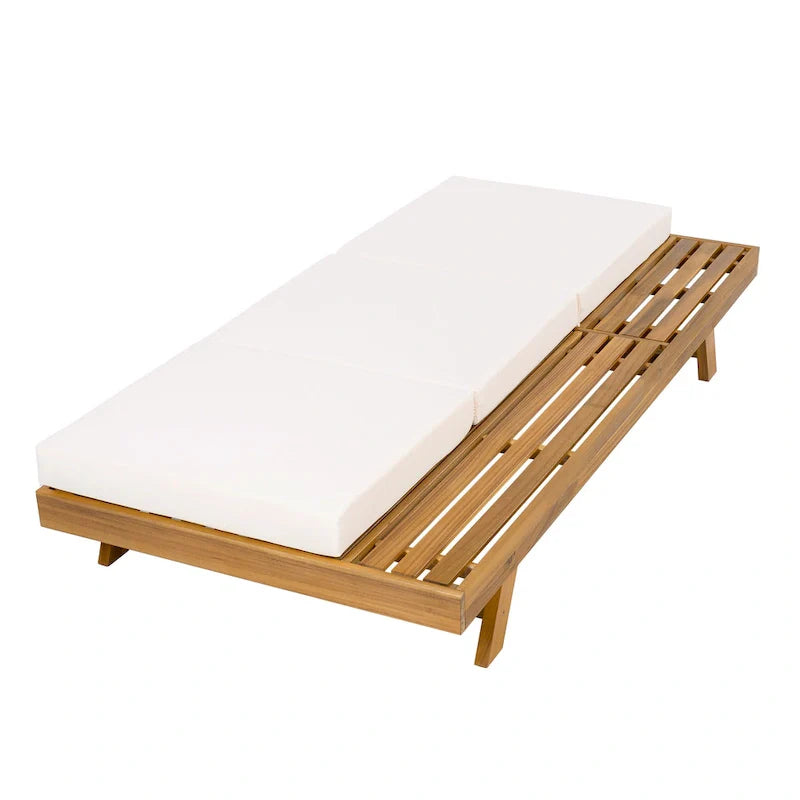 Christopher Knight Home - Ensemble de 2 chaises longues Michael en acacia pour l'extérieur