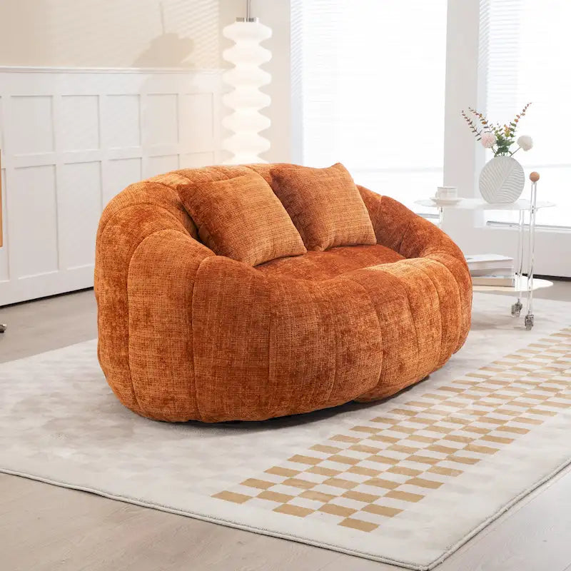 GDFStudio - Canapé paresseux 2 places en chenille Laurel avec mousse haute densité et confort surdimensionné