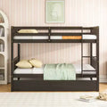 Lit superposé moderne en bois, double sur double avec lit gigogne, convertible en 2 lits