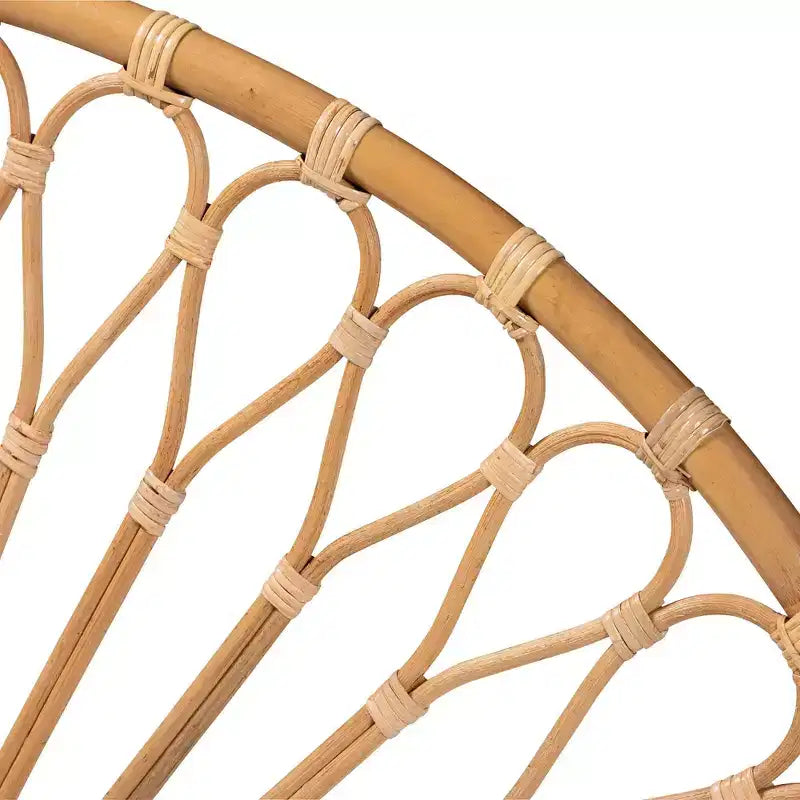 Tête de lit en rotin naturel, marron