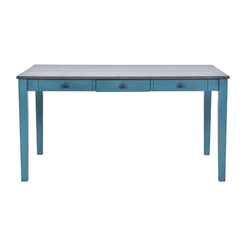 Ensemble de salle à manger 6 pièces en bois avec 4 chaises et un banc, table avec tiroir