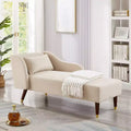 Chaise longue moderne en velours, chaise longue rembourrée avec accoudoir incurvé, canapé-lit de salon pour chambre, bureau, salon
