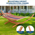 Support de hamac, support universel en bois résistant aux intempéries pour l'extérieur – 215 kg, courbé pour patio, jardin, intérieur