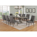 Ensemble de salle à manger extensible gris rustique 9 pièces Best Quality Furniture