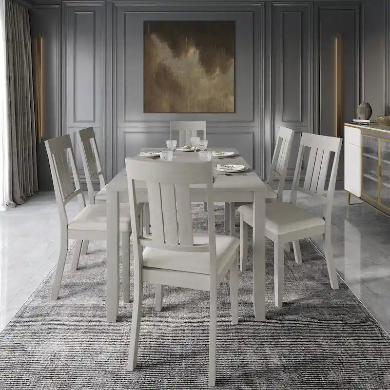 Ensemble de salle à manger classique 7 pièces en bois CraftPorch