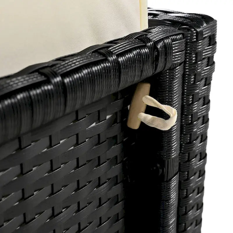 Canapé d'angle d'extérieur en rotin pour spa, forme quadrilatérale