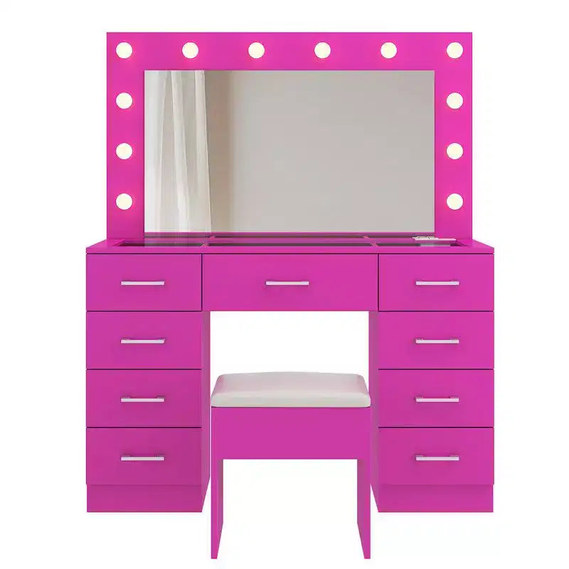 Ensemble de coiffeuse blanche