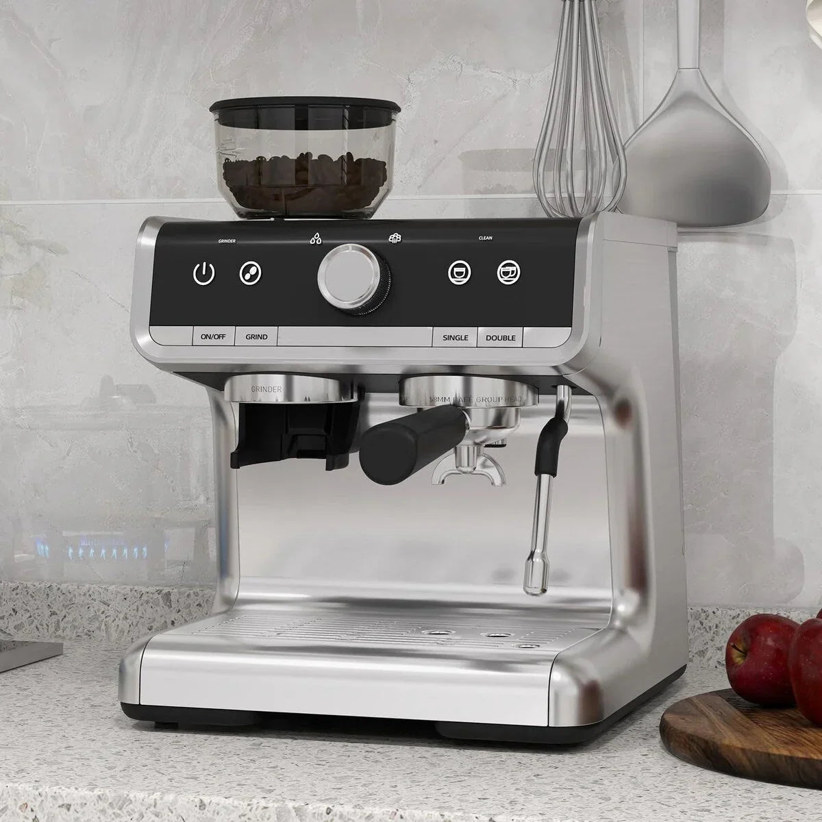 Machine à café expresso, avec moulin, réservoir d'eau de 2,8 L