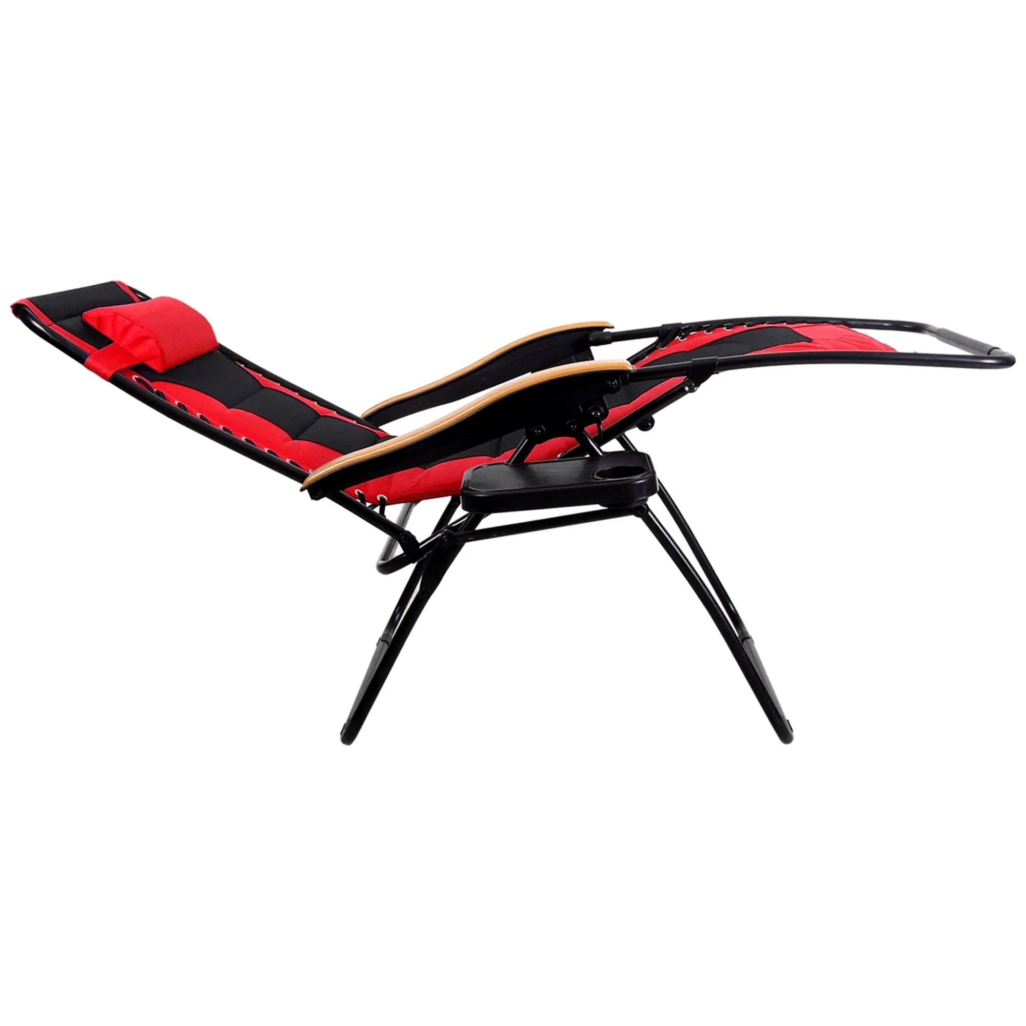 Fauteuil de relaxation zéro gravité XL surdimensionné rembourré avec accoudoirs plus larges et porte-gobelet réglable - N/A