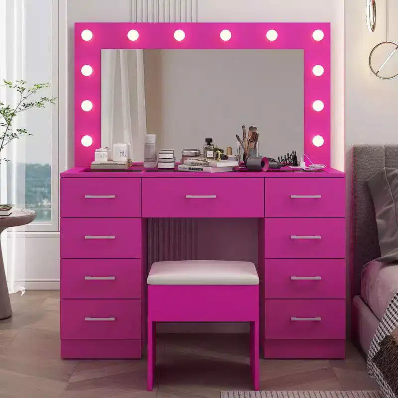 Ensemble de coiffeuse blanche